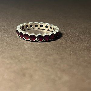 Red Garnet Eternity Ring